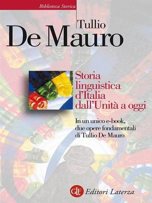 cover image of Storia linguistica d'Italia dall'Unità a oggi